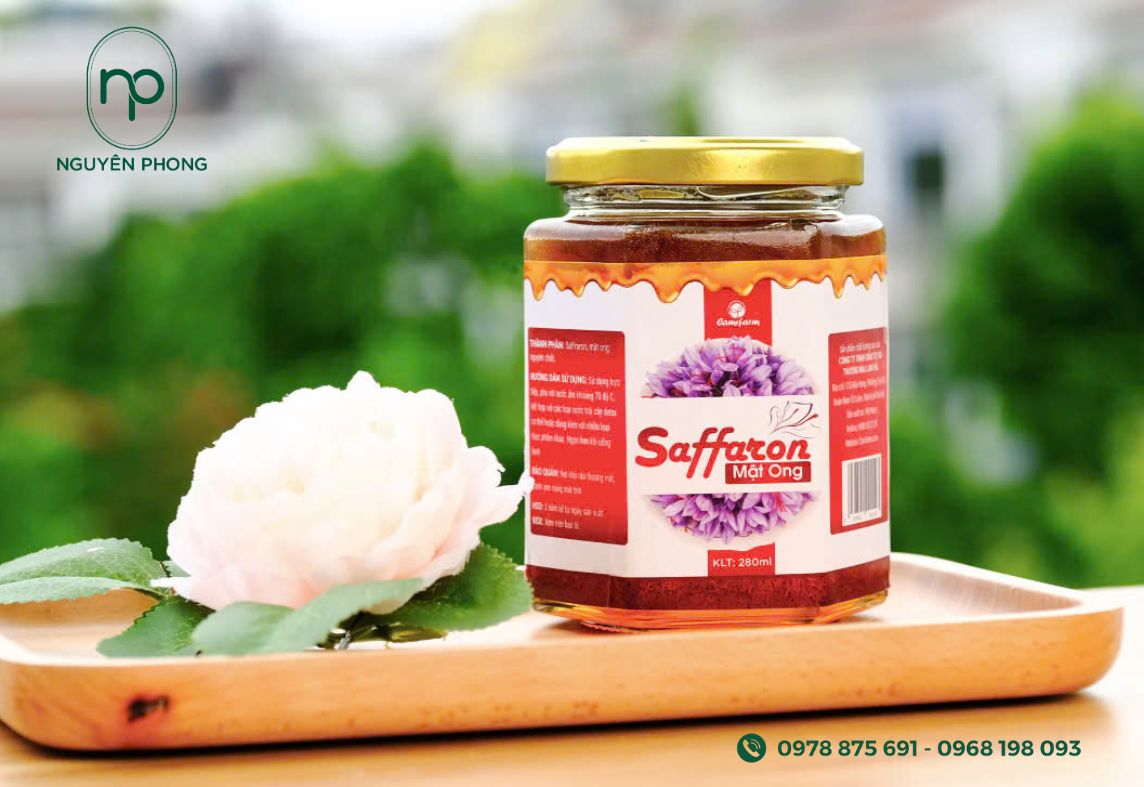 Mẫu tem saffron đẹp sang trọng